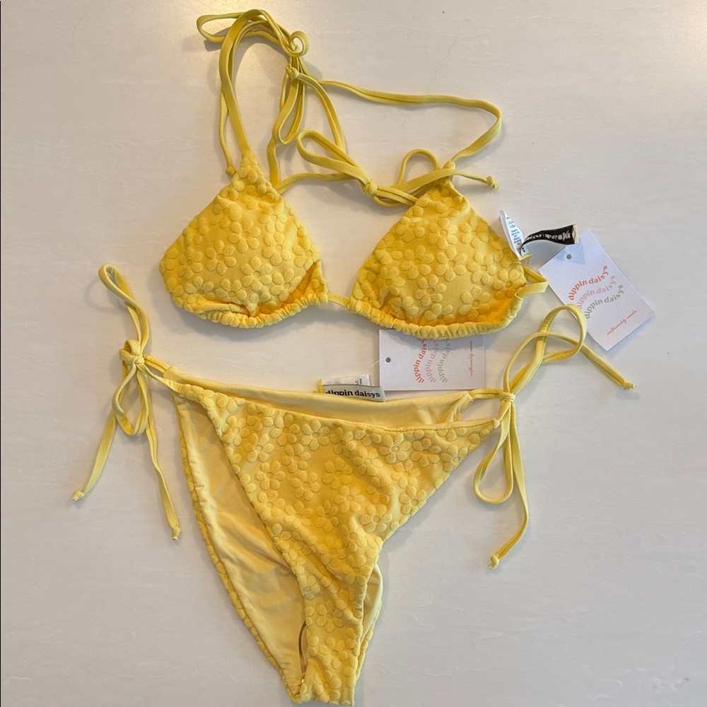 Dippin' Daisy's Yellow Textured Bikini